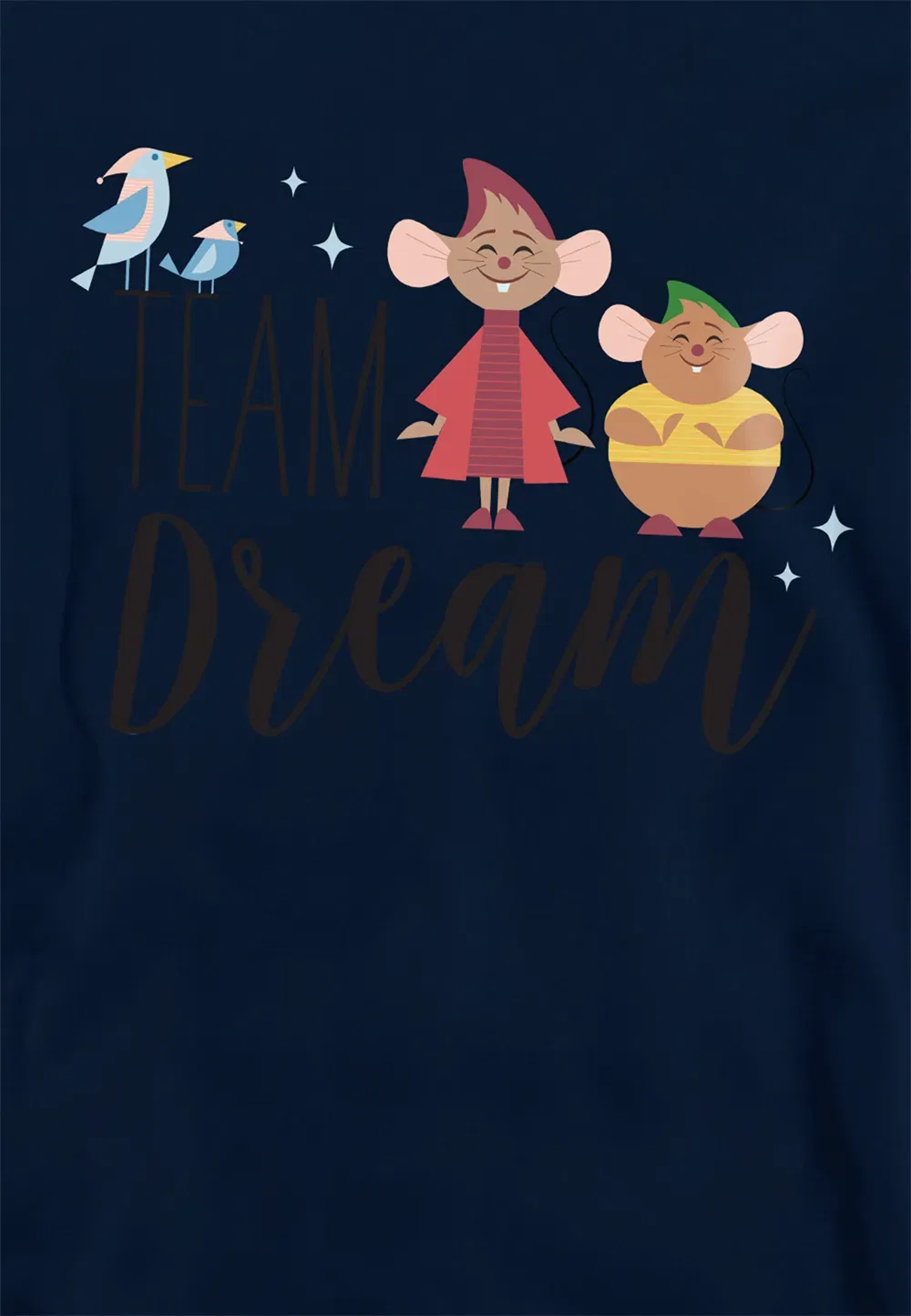 Детская худи с принтом Cinderella Team Dream, Disney, темно-синий — фото 2