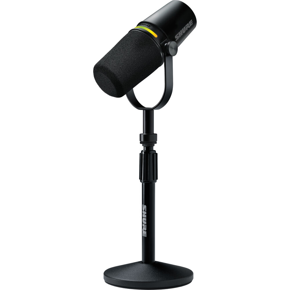 

Комплект микрофона Shure MV7+-K Podcast XLR/USB с настольной подставкой Gator (черный)