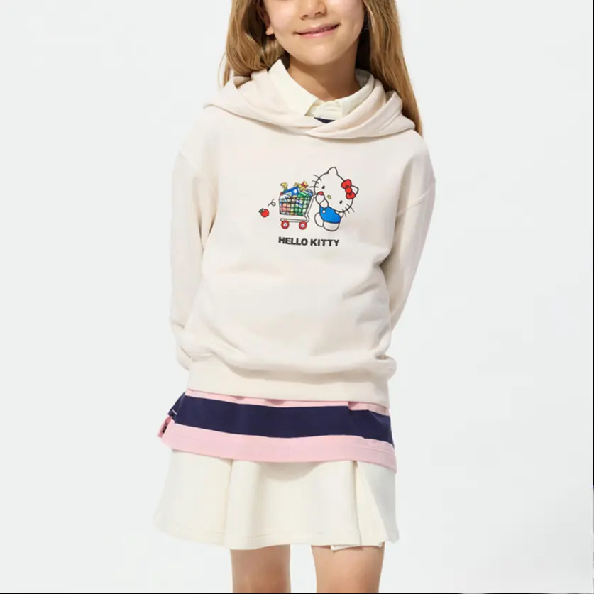 Свитшот Sanrio Characters Collaboration Collection детский UNIQLO, слоновая кость — фото 2