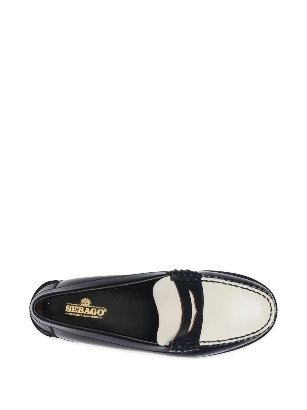Лоферы из двухцветной кожи Sebago, черный — фото 3