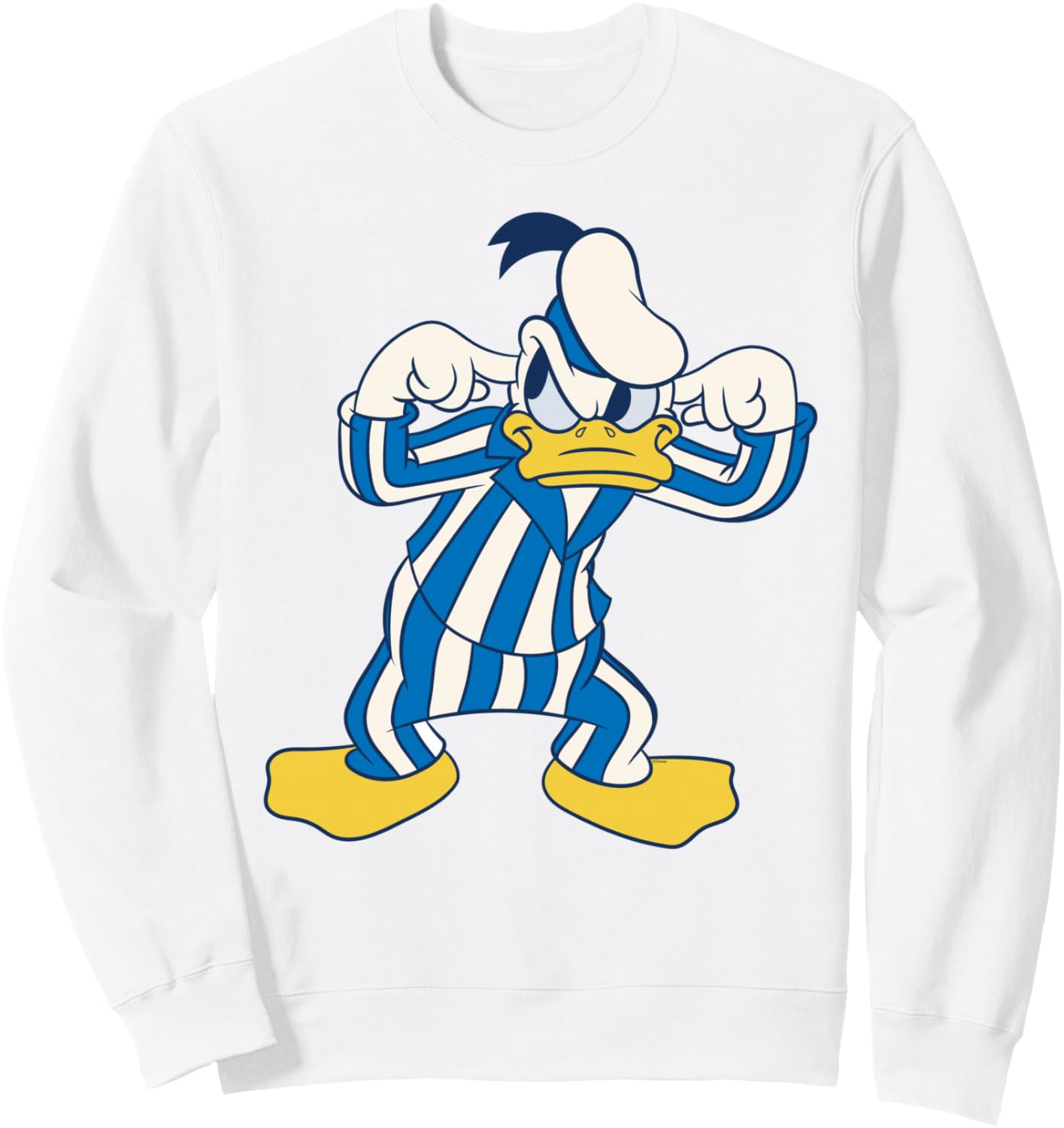 

Пижама в полоску с Дональдом Даком от Disney, пижама для пижамной вечеринки, толстовка с рисунком, белый