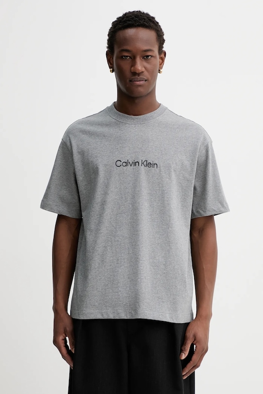 

Хлопковая футболка Calvin Klein, серый