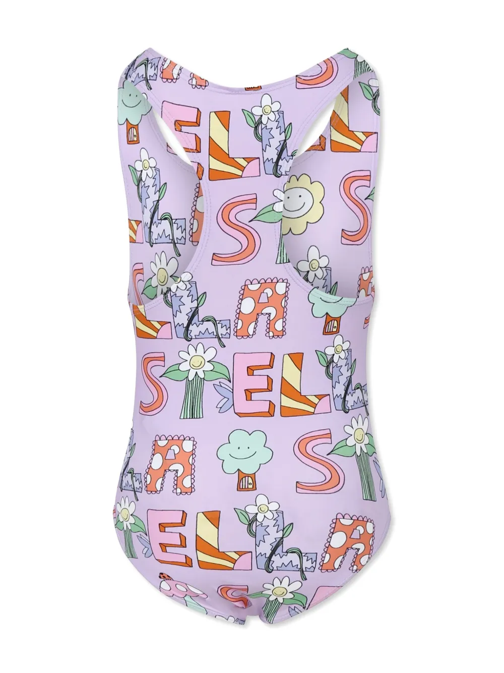 Купальник с принтом Stella McCartney Kids, фиолетовый — фото 2