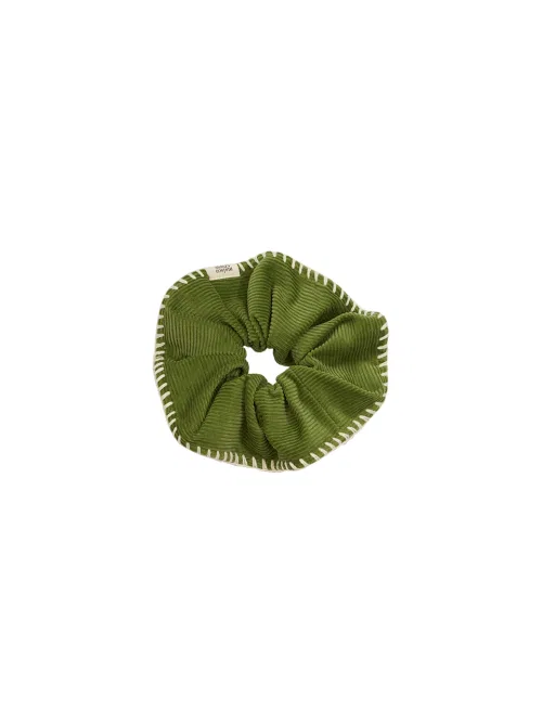 Шишон из вельвета Matcha, MAISON CREME, хлопок 100%, цвет хаки