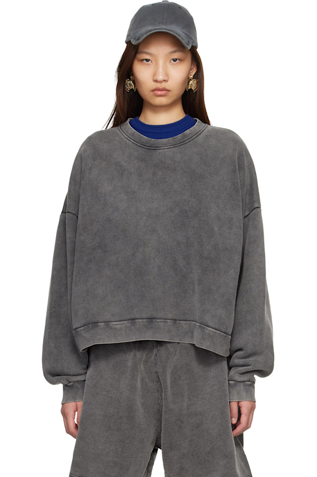 

Acne Studios Толстовка с серым логотипом и нашивкой