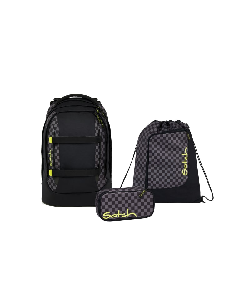 

Satch Набор школьных рюкзаков PACK Dark Skate, 3 предмета, черный