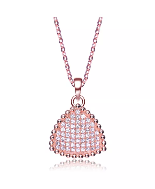 

Подвеска из стерлингового серебра с кубическим цирконием треугольной формы Genevive, rose