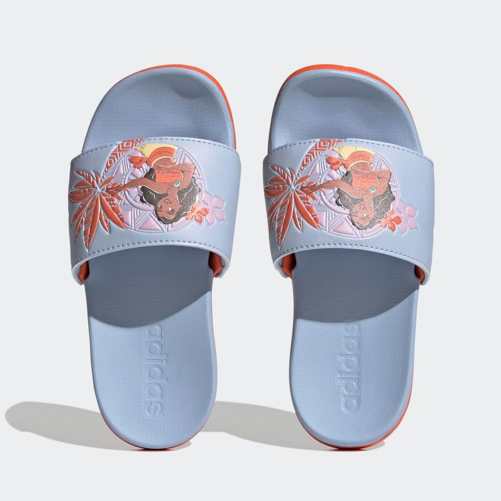 Шлепанцы Adidas Adilette Comfort для мальчиков, оранжевый/голубой — фото 3