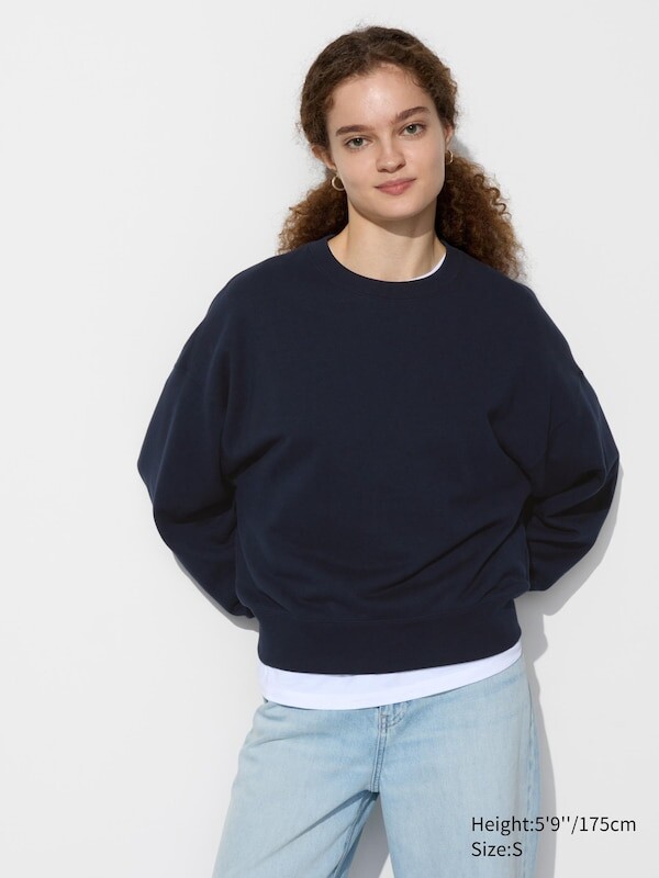 

Толстовка с круглым вырезом Uniqlo, синий