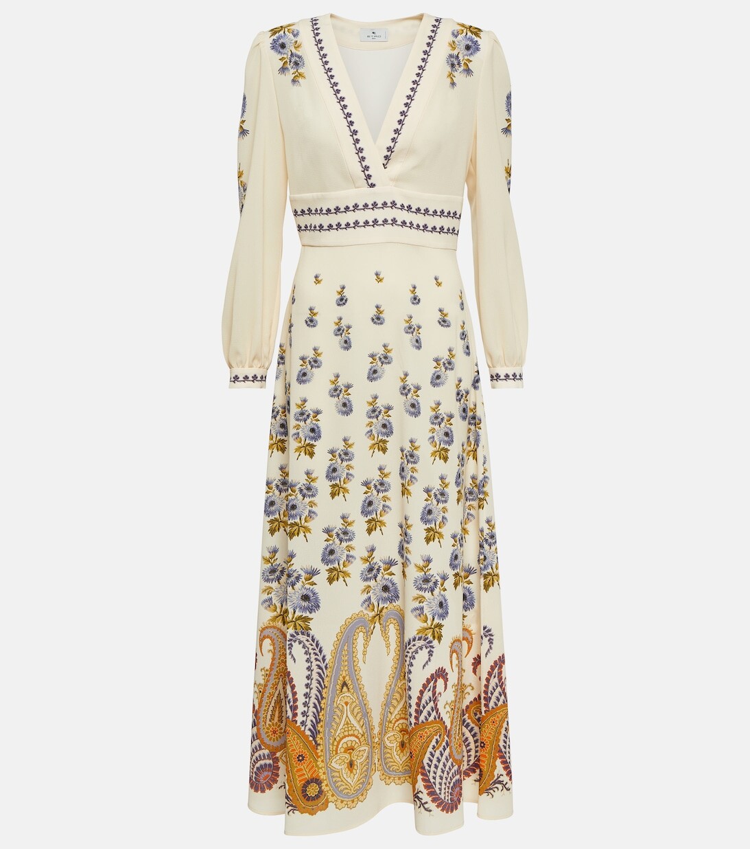 

Платье миди с узором пейсли ETRO, белый