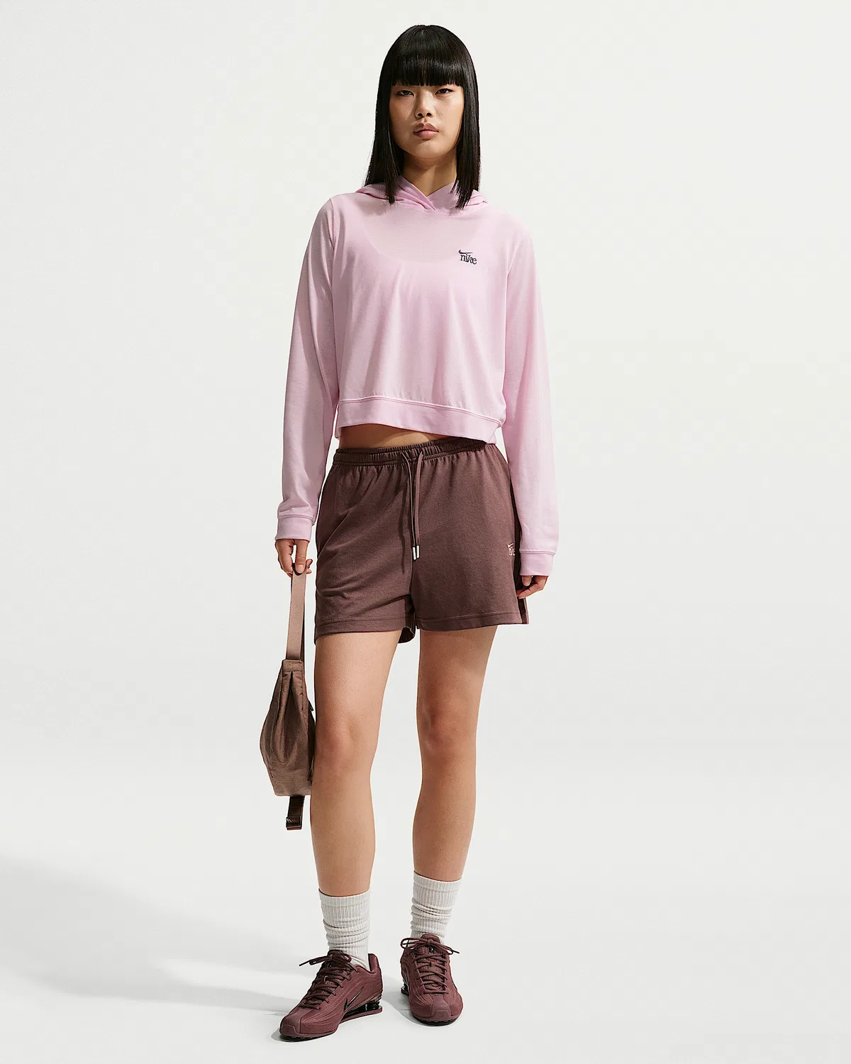 Женская легкая худи Nike Sportswear Chill Knit, Pink Foam/Dark Smoke Grey — фото 4