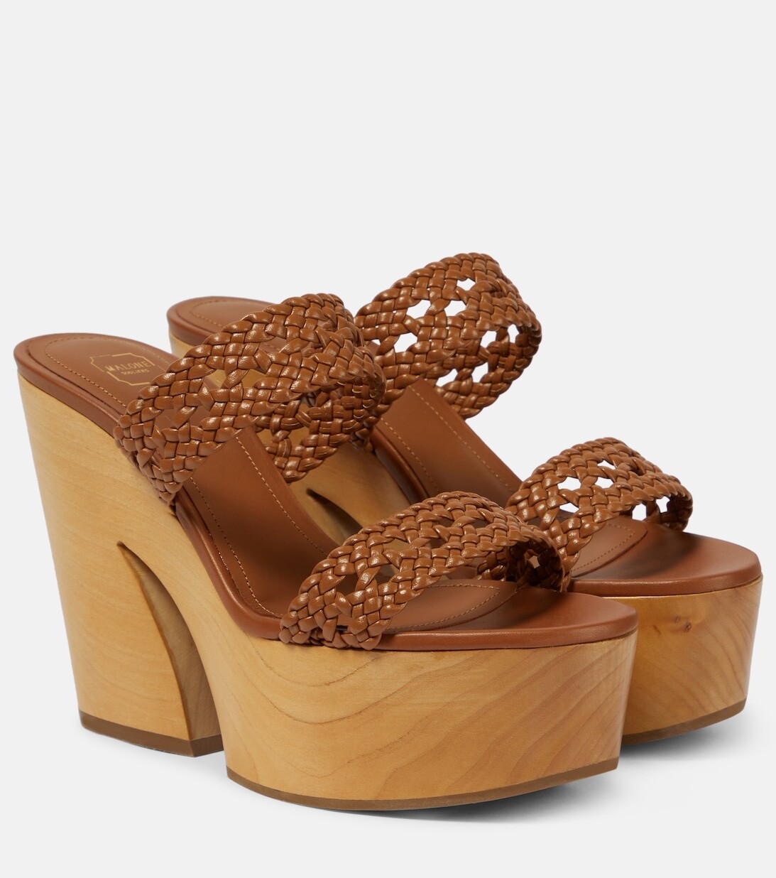 Кожаные босоножки Pamela на платформе Malone Souliers, коричневый