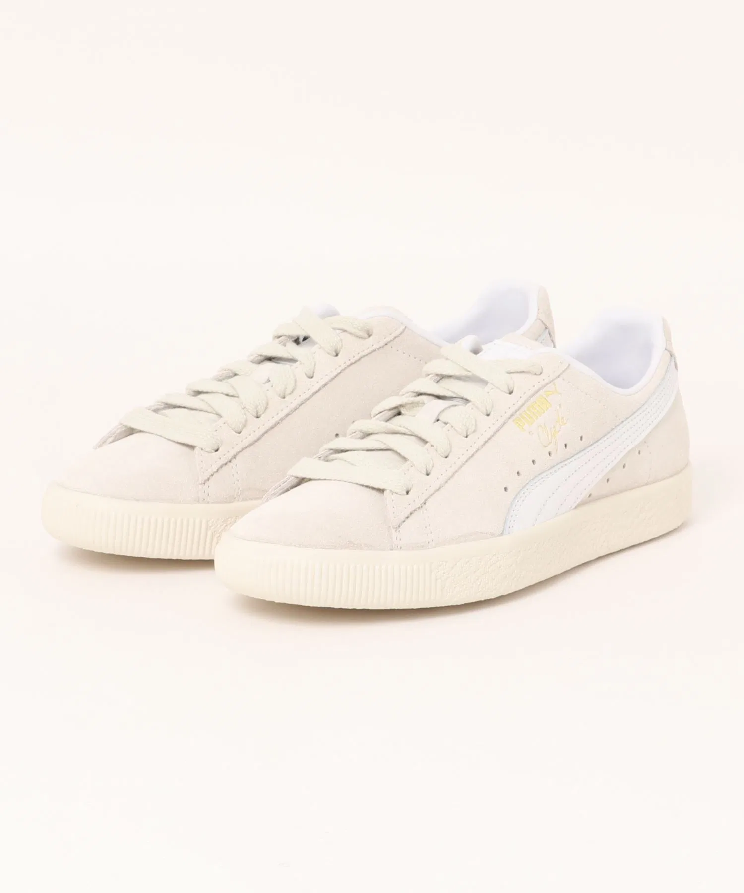Мужские кроссовки PUMA Clyde PRM белые