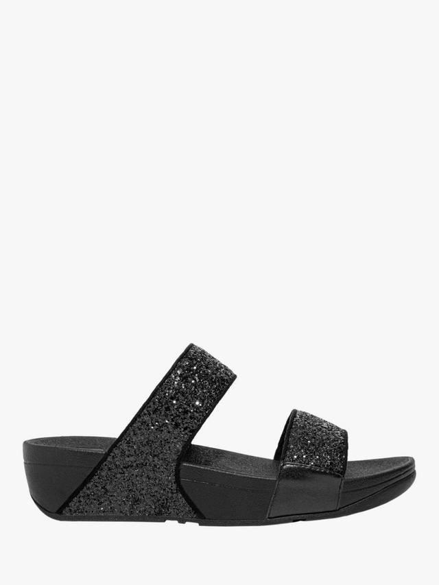 Песочники Lulu Glitter Slider FitFlop, Black