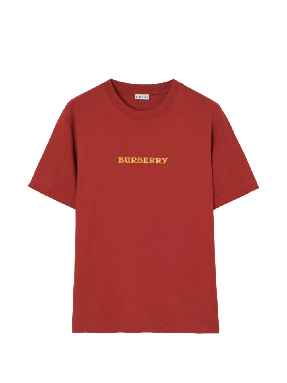 Футболка Burberry Heritage, хлопковая, с логотипом, красный