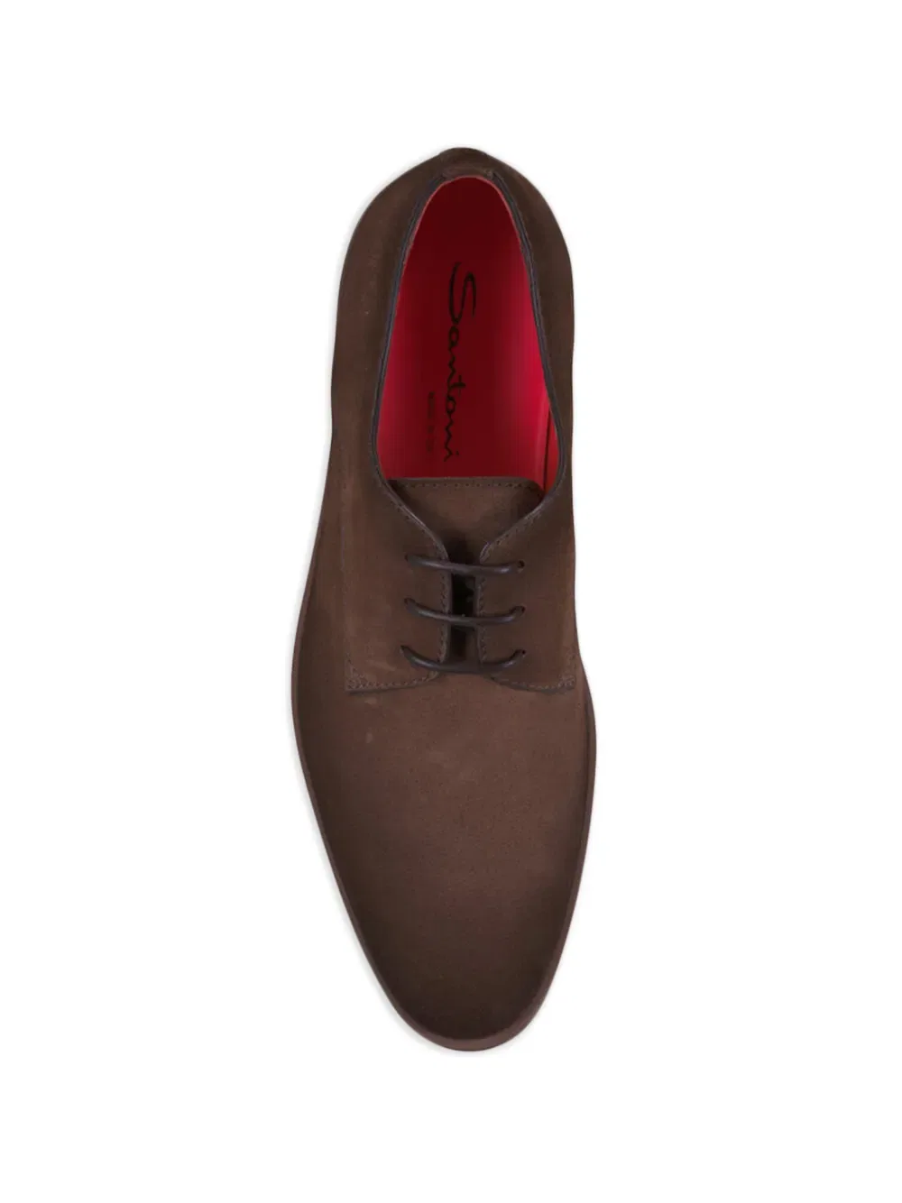 Замшевые туфли на шнуровке Santoni, коричневый — фото 3