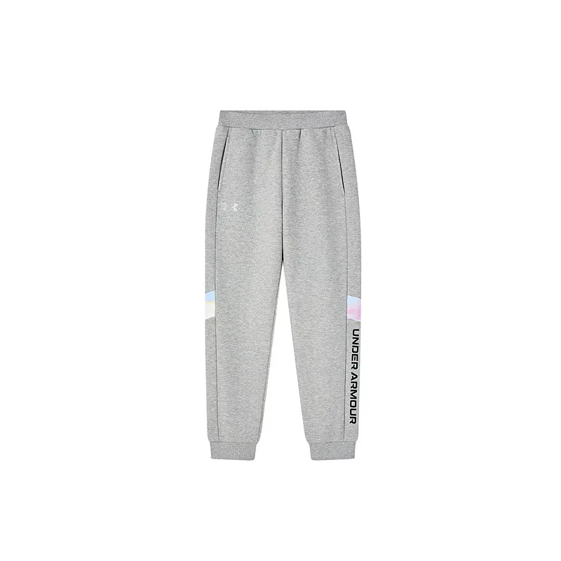Детские спортивные штаны из трикотажа с начесом Under Armour Heather Gray