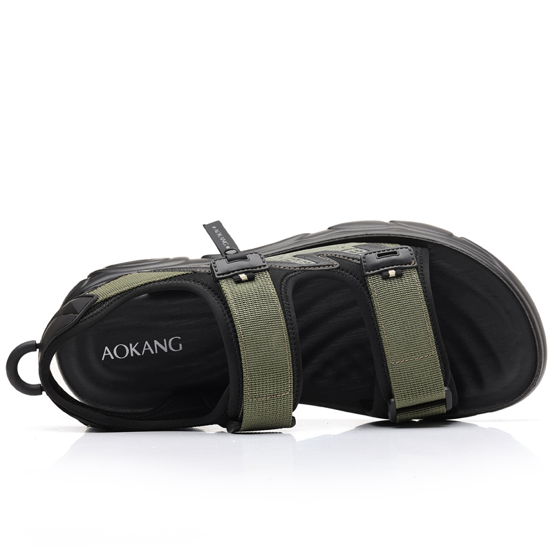 AOKANG Армейские зеленые пляжные сандалии на платформе для мужчин, цвет Army Green — фото 3