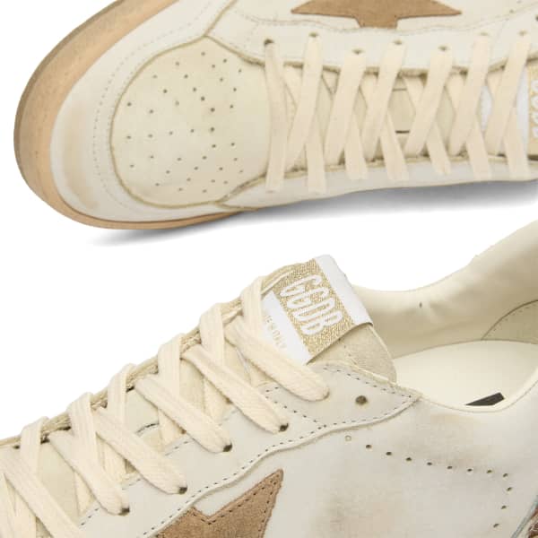 Кроссовки Ballstar Golden Goose, White, Eggnog & Caramel — фото 3