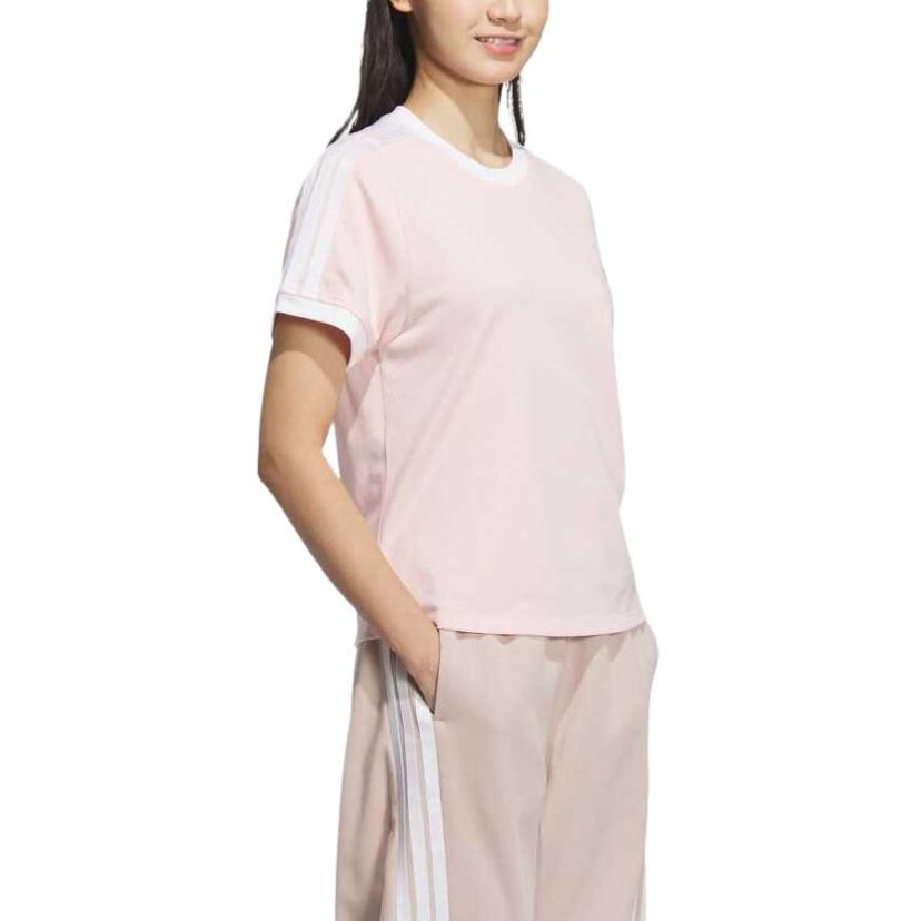 Футболка (WMNS) adidas Dance Sport T-Shirt 'Pink White', розовый — фото 2