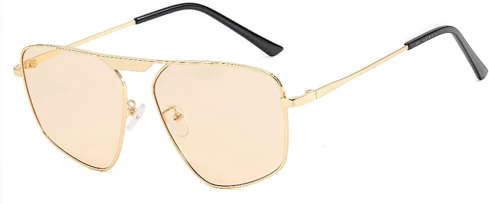 

Солнцезащитные очки ICARA Retro Oversized Square Polarized для женщин и мужчин, винтажные классические очки-авиаторы, большие металлические солнцезащитные очки, C5