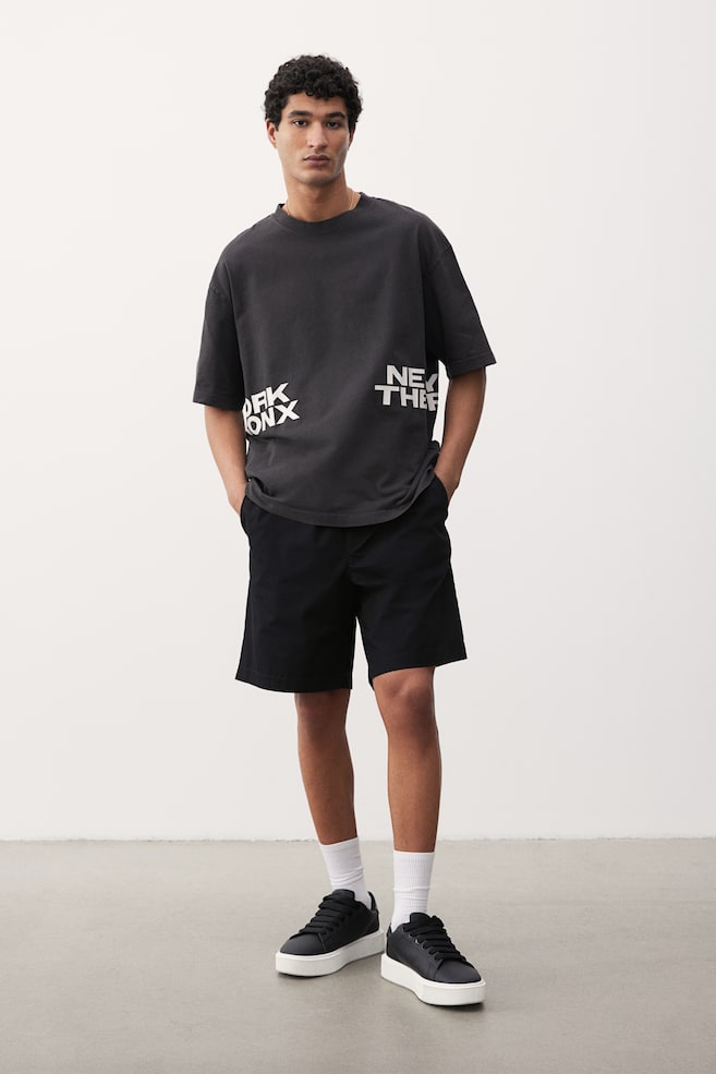 

Шорты из парусины классического кроя H&M, черный