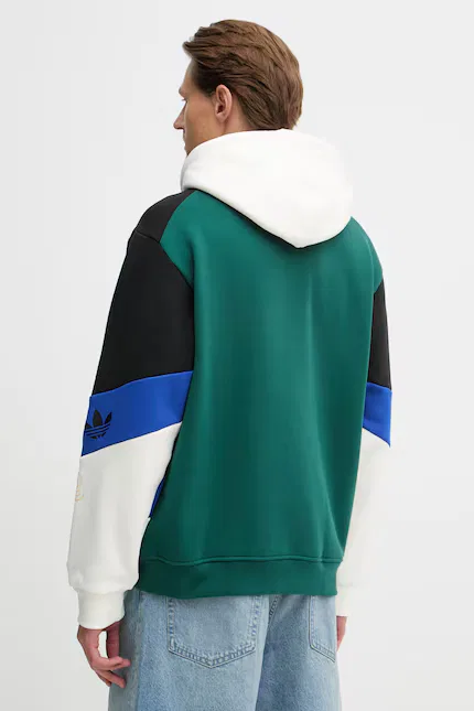 Худи Adidas Originals, зеленый — фото 3