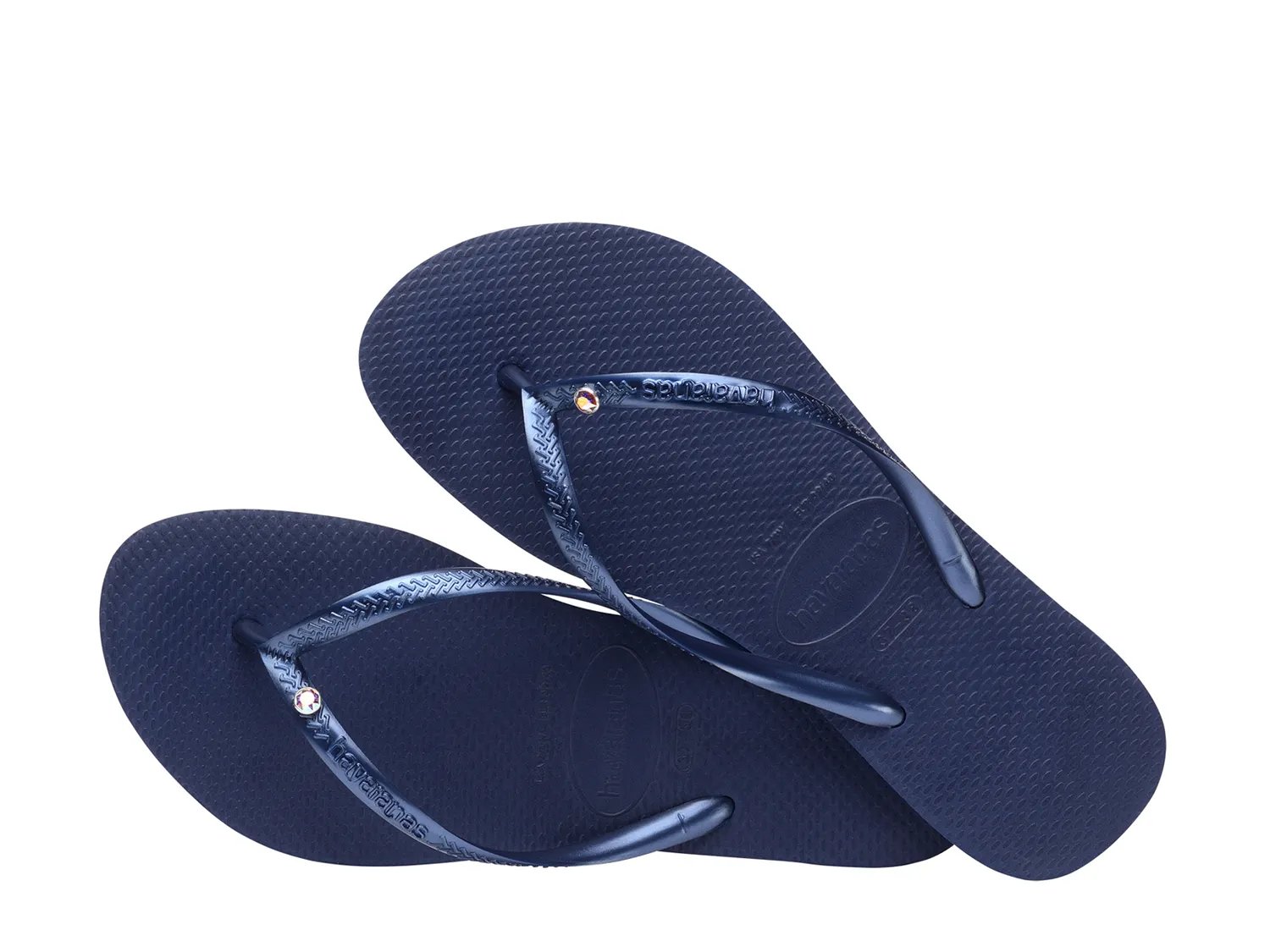 Сандалии Havaianas Slim Crystal SW II Flip Flop - Women's, темно-синий — фото 3