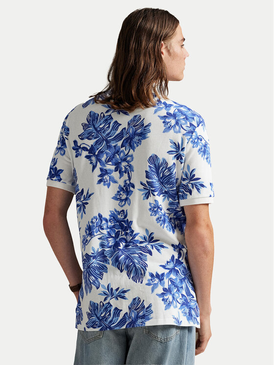 Поло custom slim fit 710P04013001 Polo Ralph Lauren, синий — фото 3