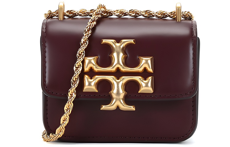 

TORY BURCH Кожаная портативная сумка кроссбоди, мини-сумка через плечо для женщин, бордовый