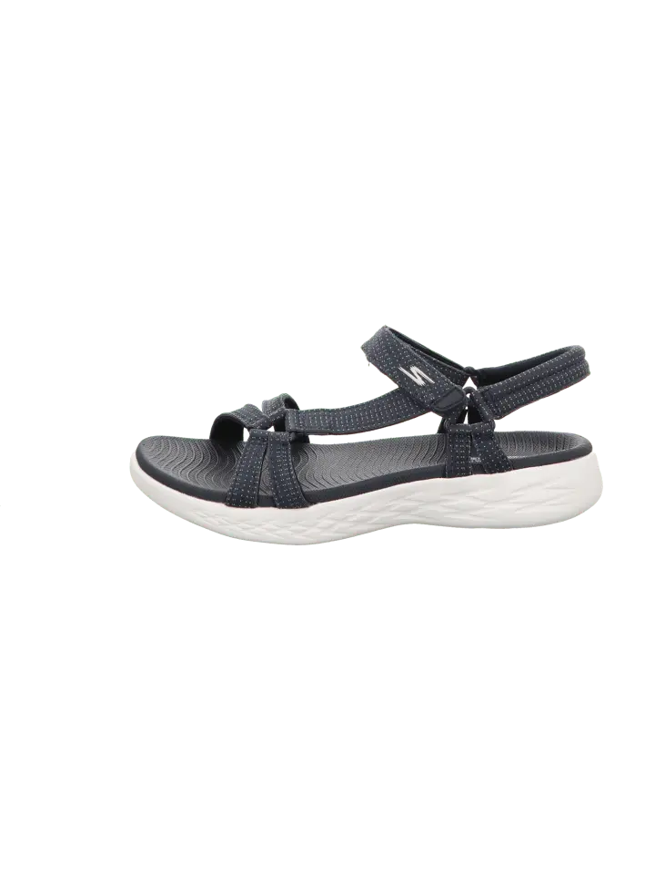 Сандалии на плоской подошве Skechers Sandaletten Tiefenfußbett On The Go 6000 Brilliancy, синий — фото 2