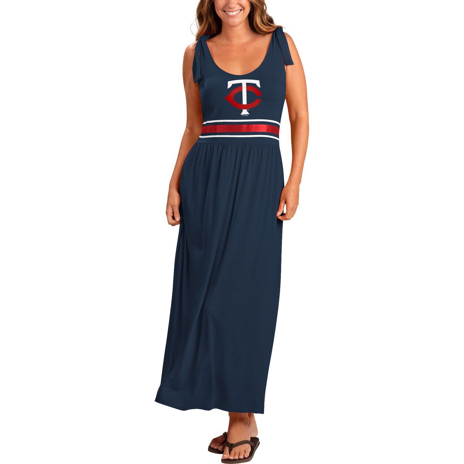 

Женское платье макси G-III 4Her от Carl Banks Navy Minnesota Twins Game Over G-III