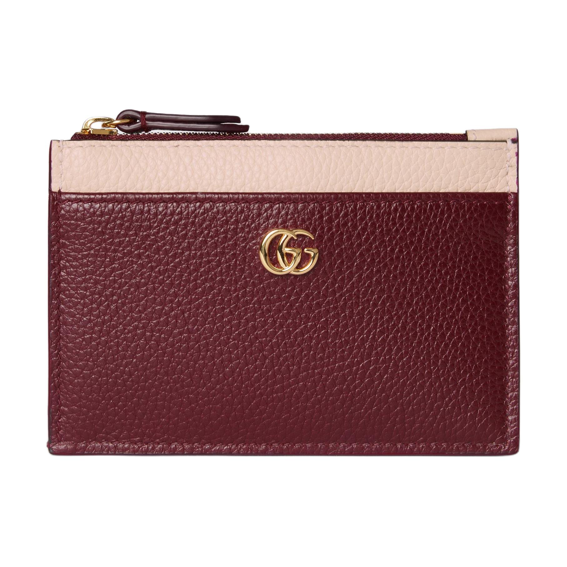 

GUCCI Кошелёк GG Marmont из кожи женский красно-розовый