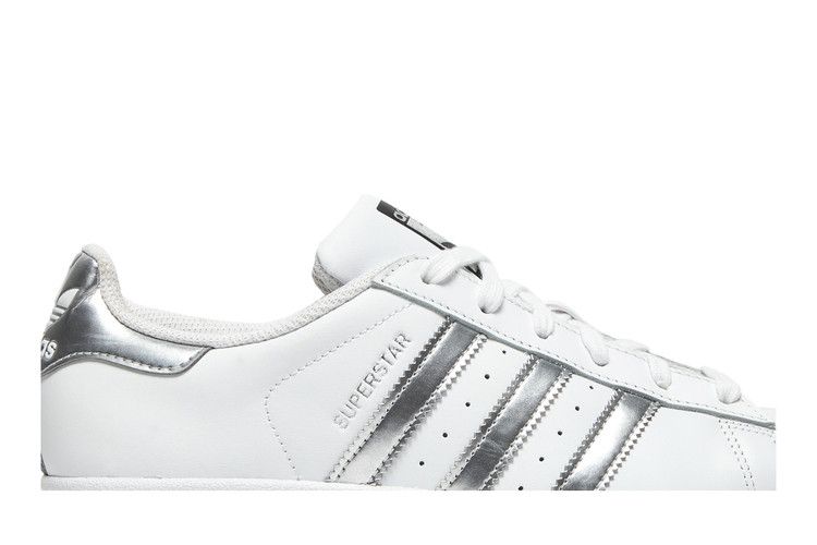 Кроссовки adidas Wmns Superstar 'White Silver Metallic', белый — фото 3