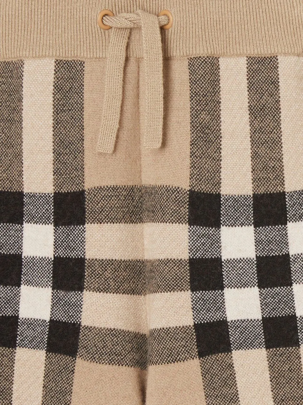 Кашемировые джоггеры в клетку Vintage Check BURBERRY KIDS, нейтральный — фото 3