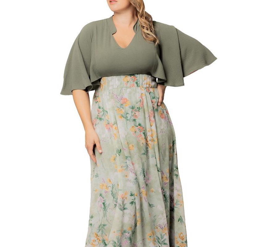 

Вечернее платье Avisa большого размера, струящееся, А-силуэта Kiyonna, Light/pastel Green 335