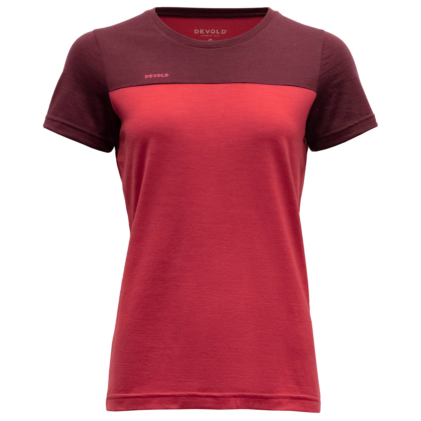 

Рубашка из мериноса Devold Women's Norang Tee, цвет Port/Beauty