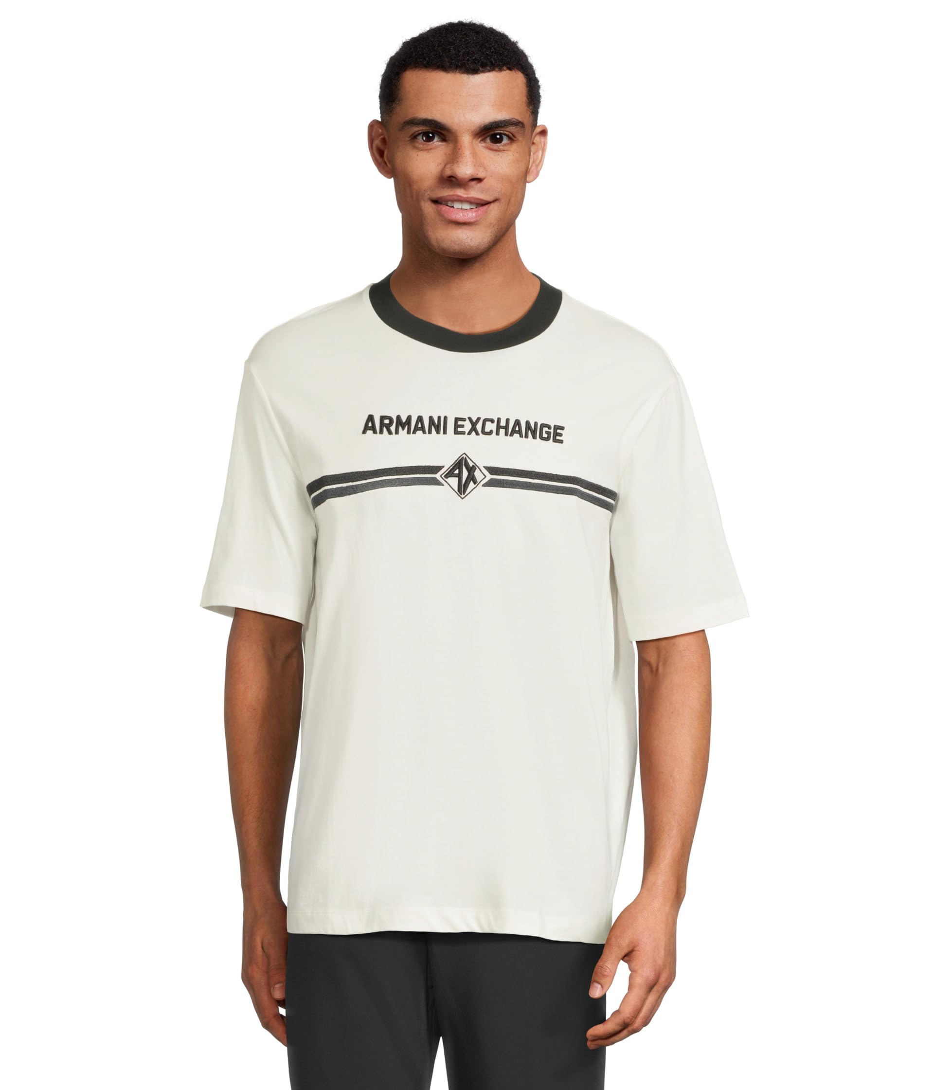 

Футболка Armani Exchange Cotton Jersey Logo Tee, цвет Off White