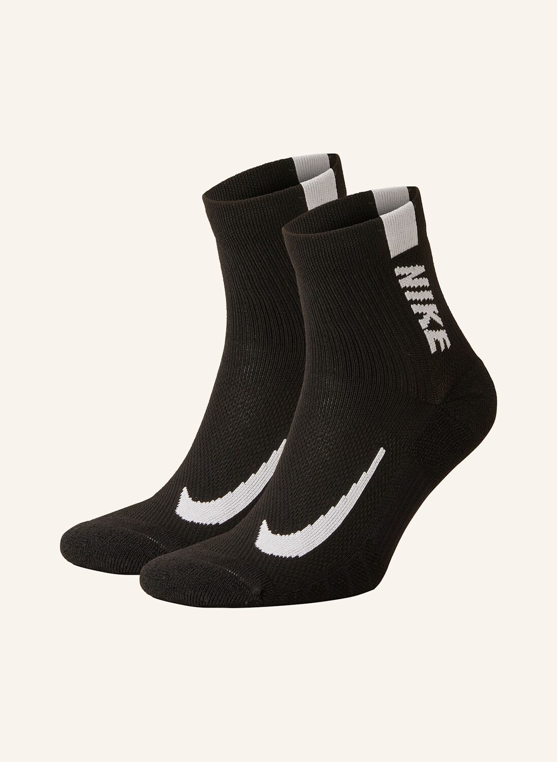 

Пакет из 2 носков для бега с множителем Nike, черный