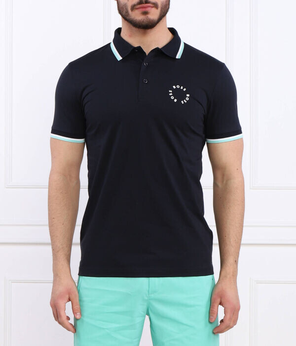

Поло Boss Green Paule 2 Slim Fit, синий