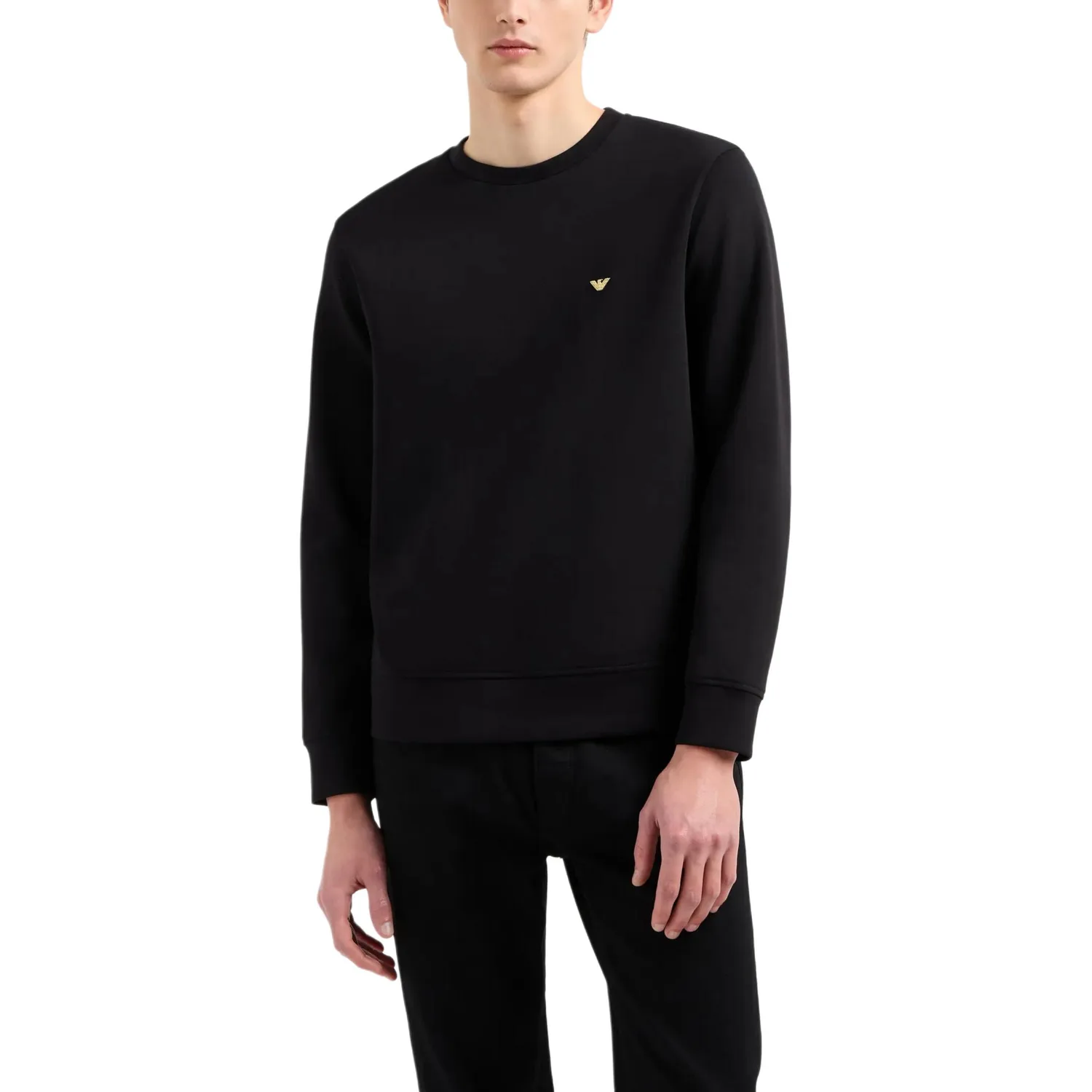 Asv Double jersey свитшот с вышивкой на китайский Новый год EMPORIO ARMANI, черный — фото 3