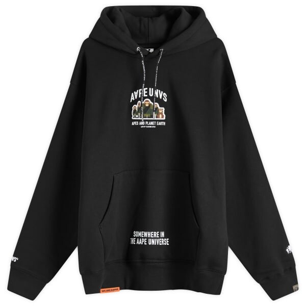 

Толстовка с капюшоном Aape Planet Earth Aape By A Bathing Ape, черный