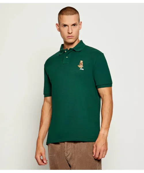 

Футболка поло Slim fit Polo Ralph Lauren, зеленый
