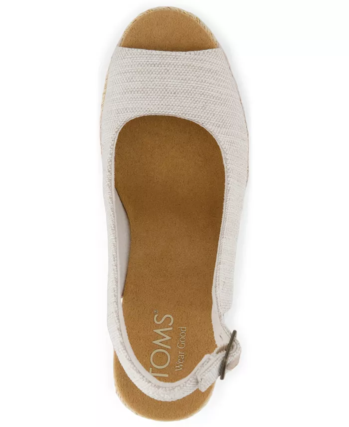 Женские босоножки Camilla на платформе с открытым носком TOMS, белый — фото 4