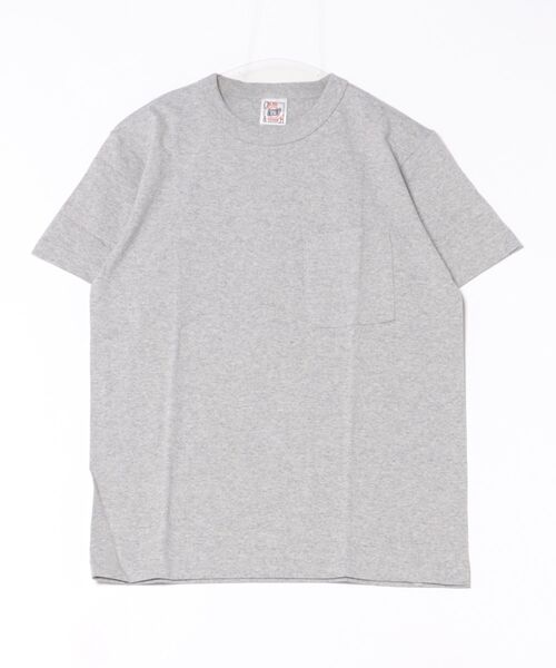 

Футболка с коротким рукавом, воротником-стойкой и карманом B.I.D., серая