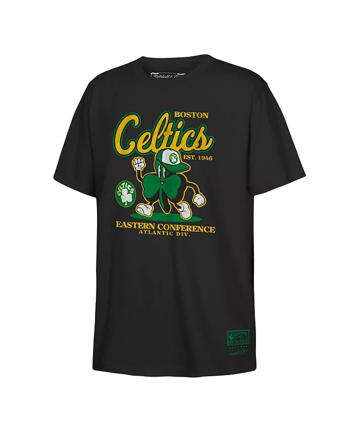 

Футболка ретро с логотипом талисмана Boston Celtics для мальчиков и девочек, черная Mitchell & Ness