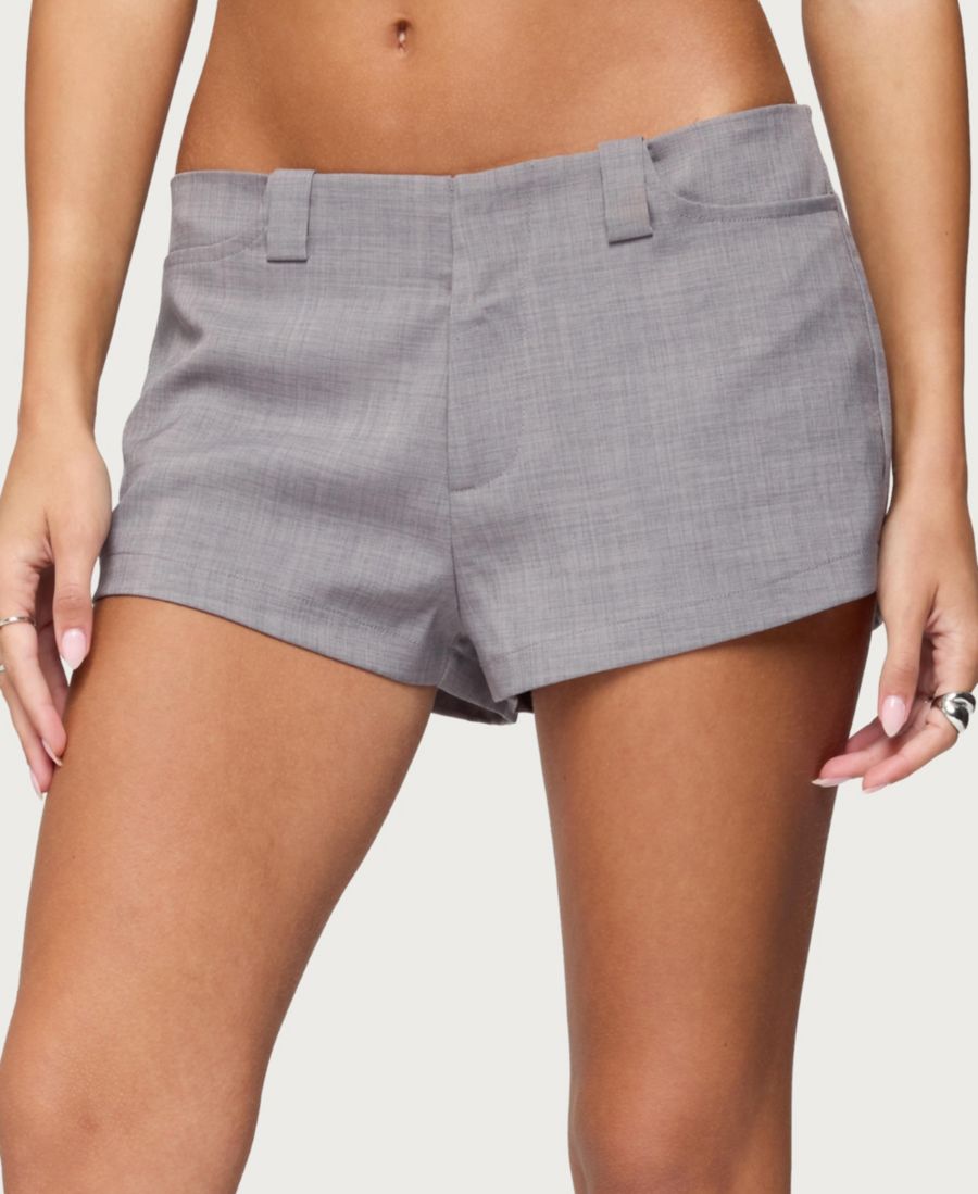 

Женские шорты Roshelle Tailored Micro Shorts Edikted, Light-gray