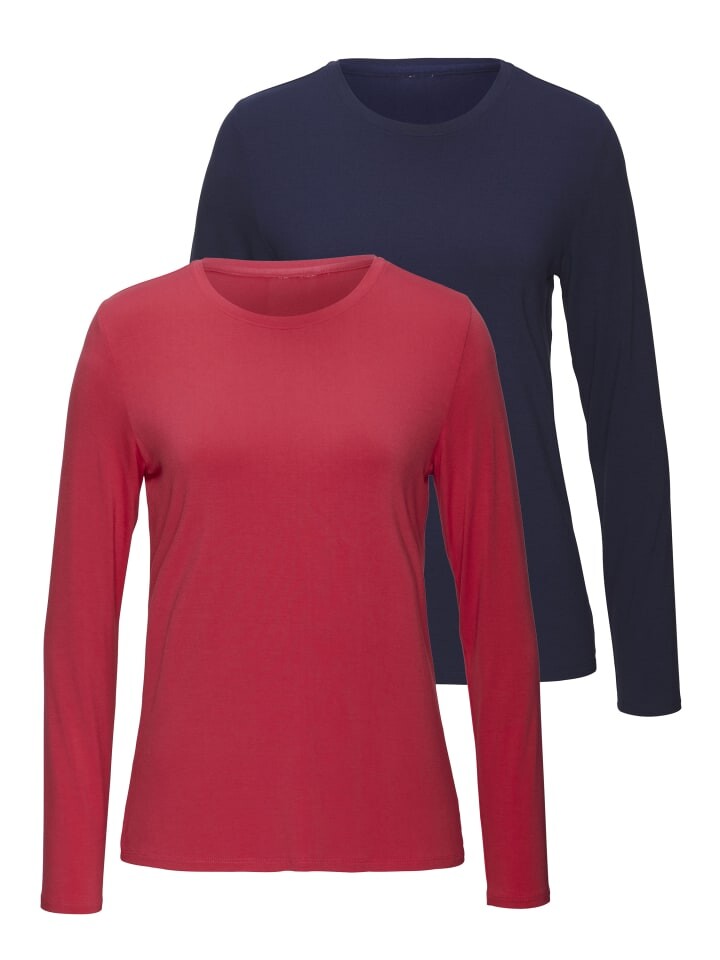 

Рубашка с длинным рукавом LASCANA, цвет pink, navy