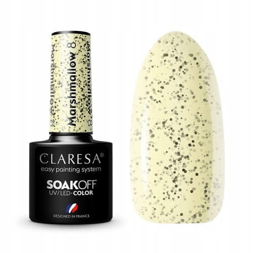 

Claresa Marshmallow #08 5G Красочный гибридный лак для ногтей с частицами