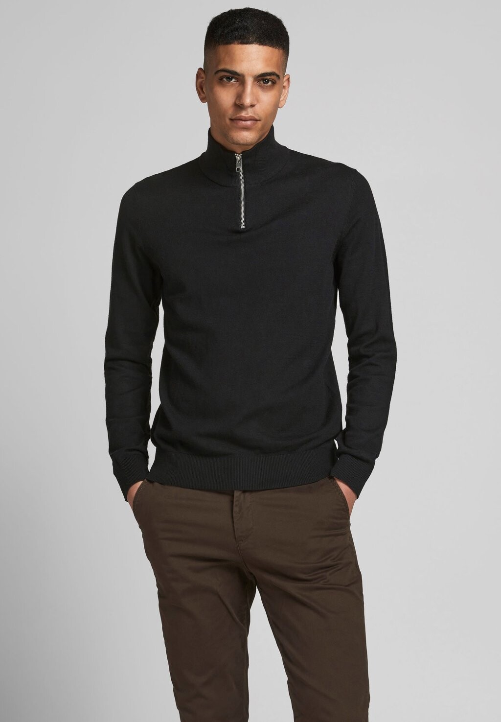 

Свитер EEMIL HALF ZIP NOOS Jack & Jones, черный
